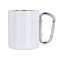 Mug Métal Blanc Anse Mousqueton Argent