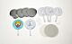 100 badges crochet à ventouse - 58mm