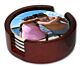 Support rond pour ranger sous-verres