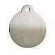 médaille en aluminium de forme ronde avec chaîne pour animaux de compagnie