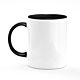12 Mugs bicolores avec intérieur et poignée noir