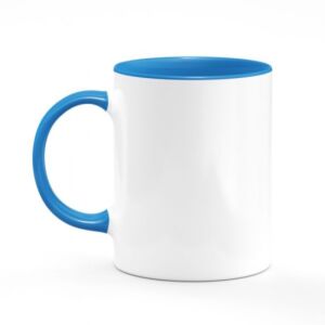 Mug bicolore blanc et bleu à sublimer