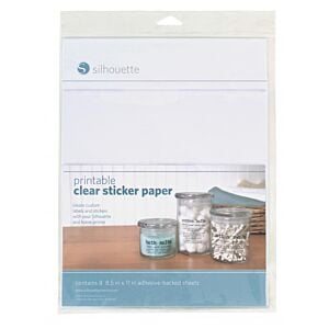 8 feuilles transparentes adhésives imprimables